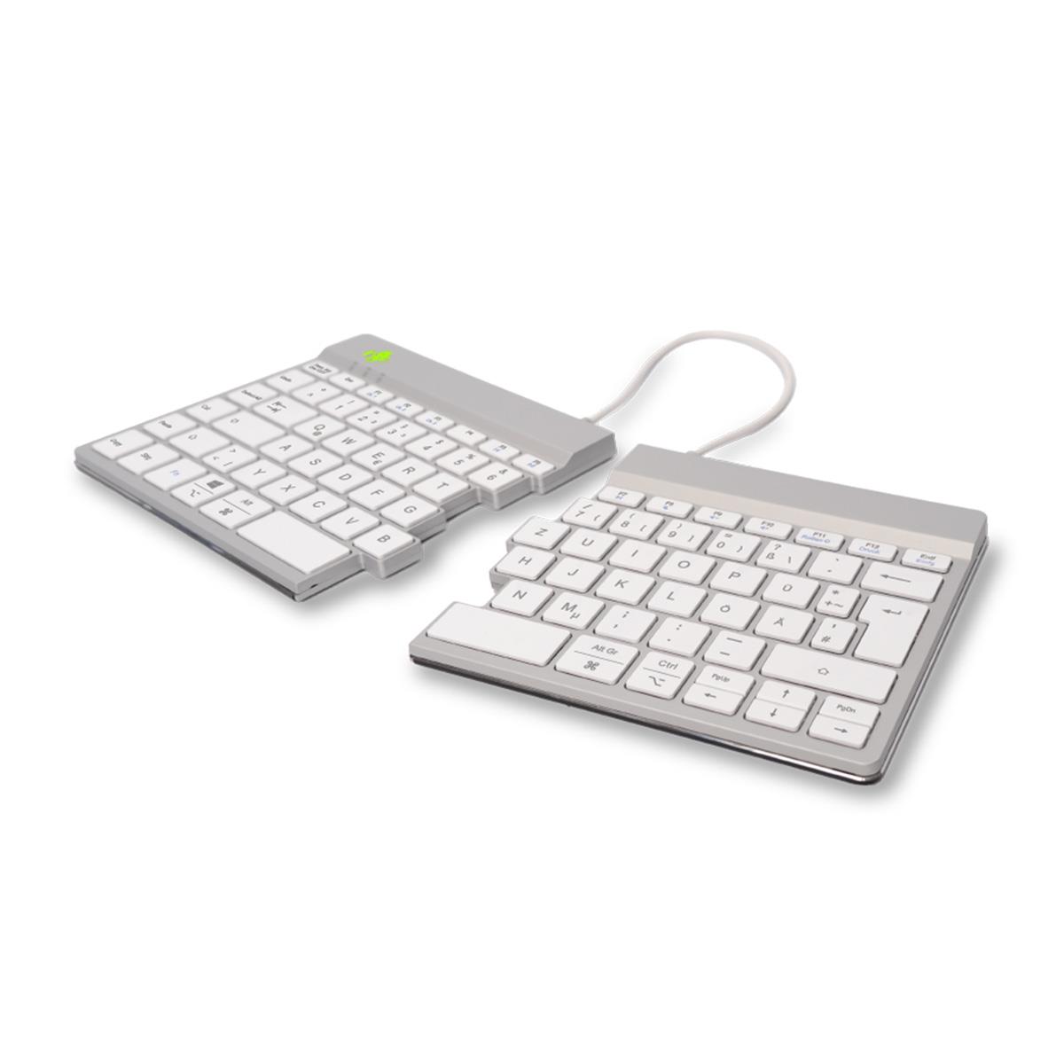 Split Break Ergonomic - Keyboard - Wireless - White - Qwertzu German