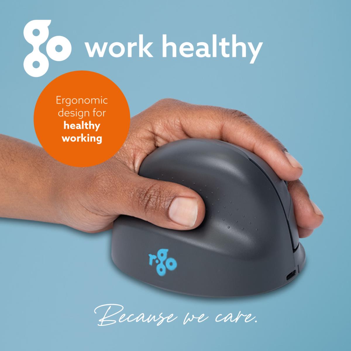 He Basic Vertical Mouse - Ergonomic Mouse - Right Handed - Medium - Wireless