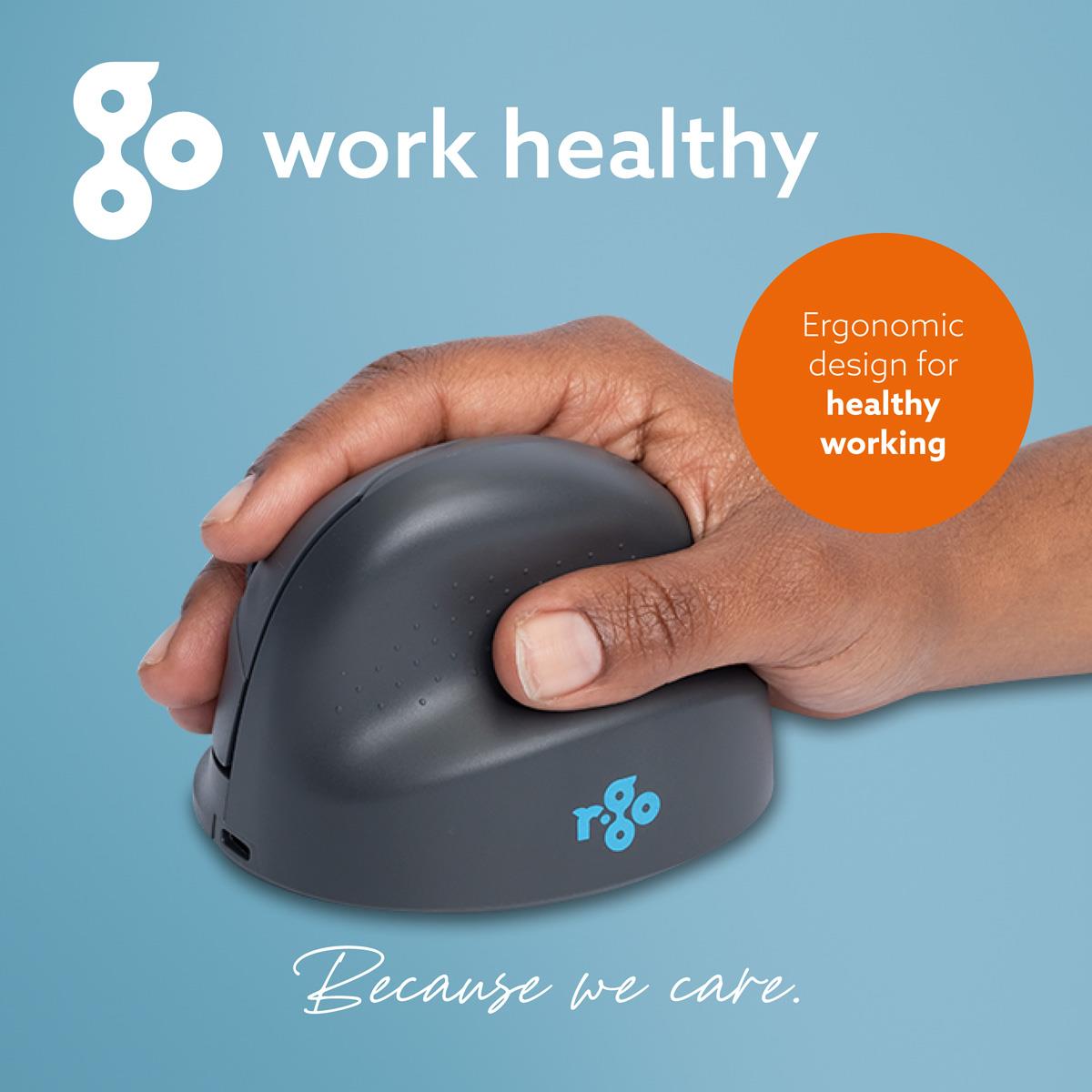He Basic Vertical Mouse - Ergonomic Mouse - Right Handed - Medium - Wireless