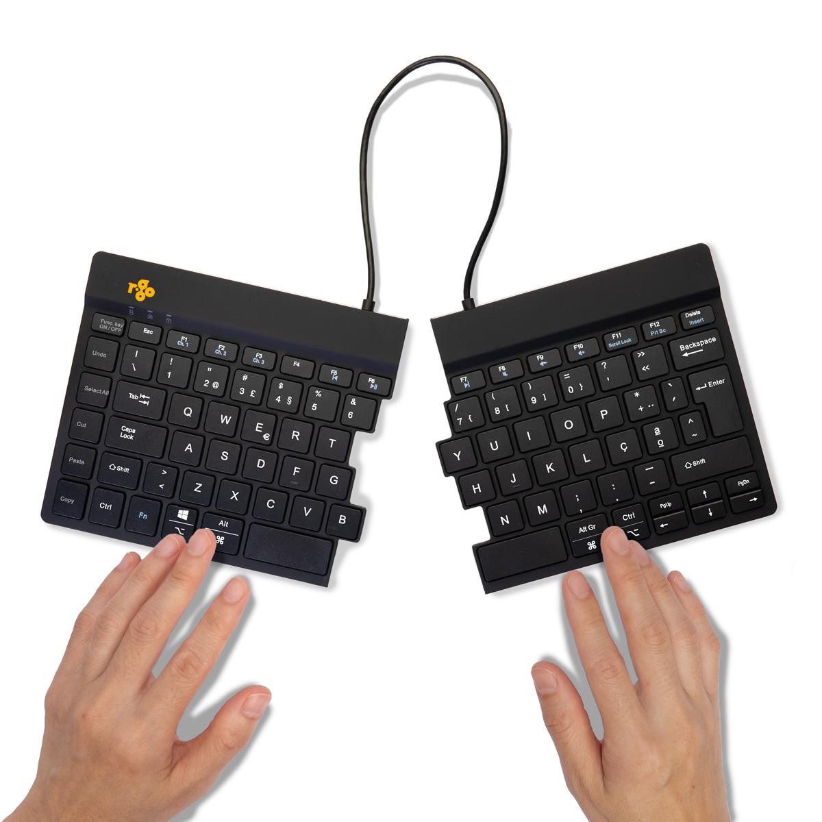Split Break Ergonomic - Keyboard - Wireless - Black - Qwerty Pt