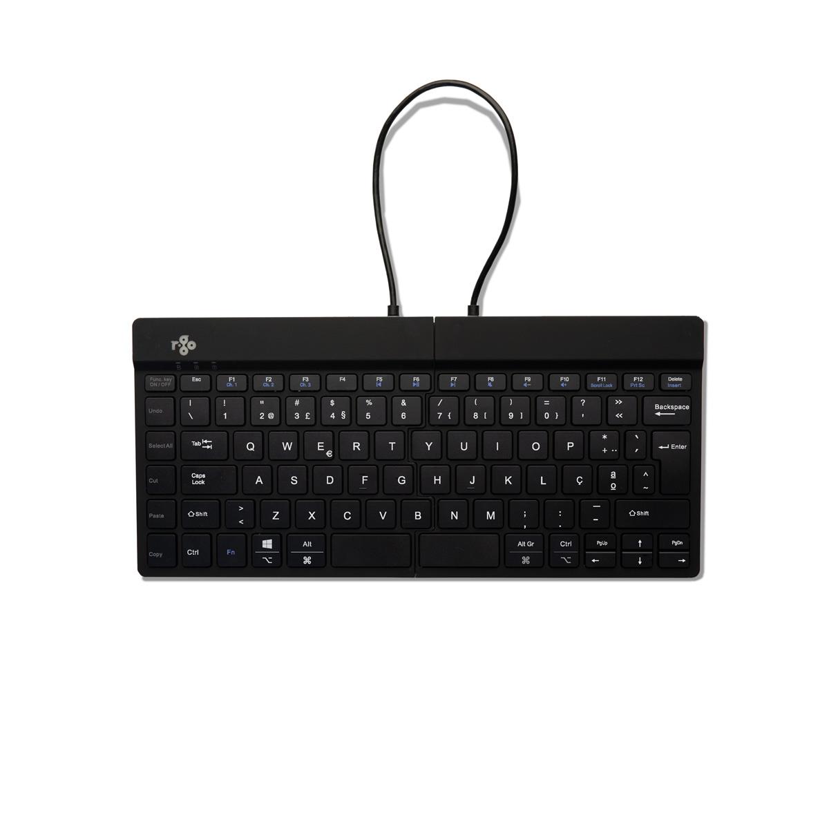 Split Break Ergonomic - Keyboard - Wireless - Black - Qwerty Pt