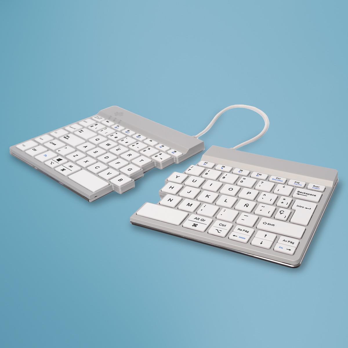 Split Break Ergonomic - Keyboard - Wireless - White - Qwerty Es