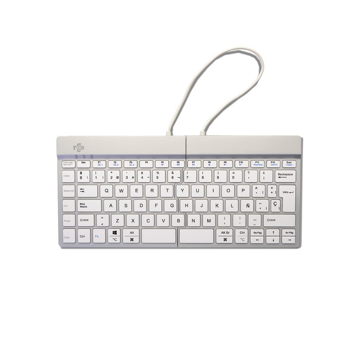 Split Break Ergonomic - Keyboard - Wireless - White - Qwerty Es
