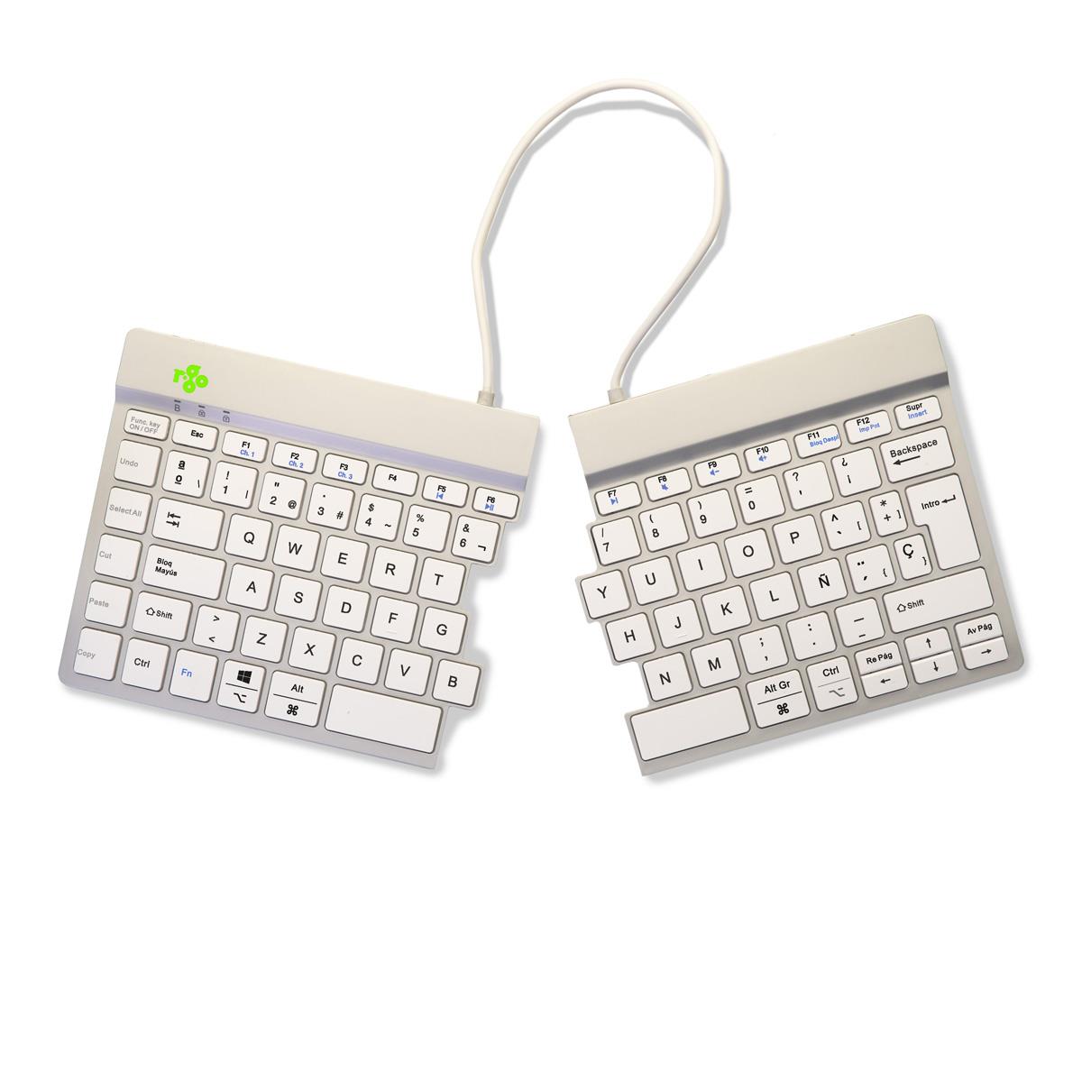Split Break Ergonomic - Keyboard - Wireless - White - Qwerty Es