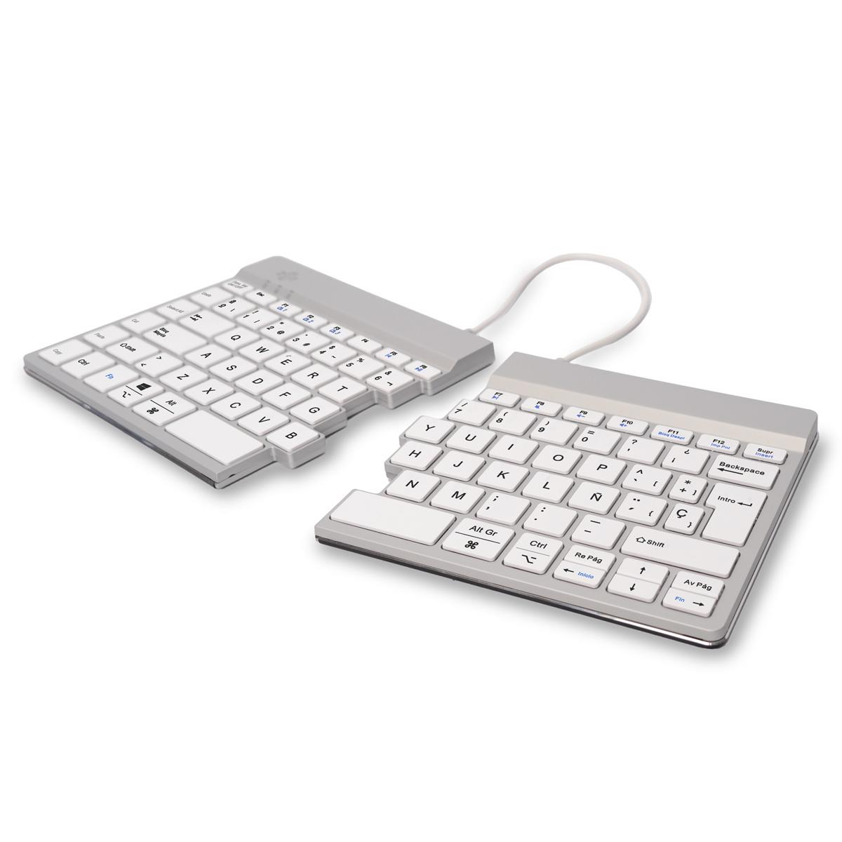 Split Break Ergonomic - Keyboard - Wireless - White - Qwerty Es