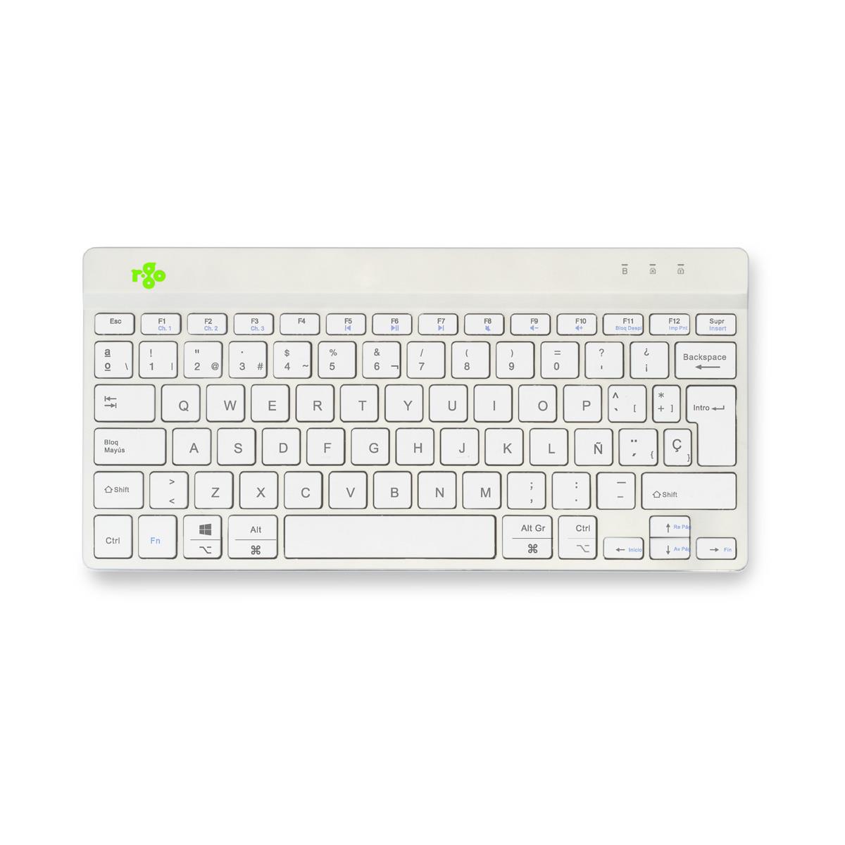 Compact Break Ergonomic - Keyboard - Wireless - White - Qwerty Es