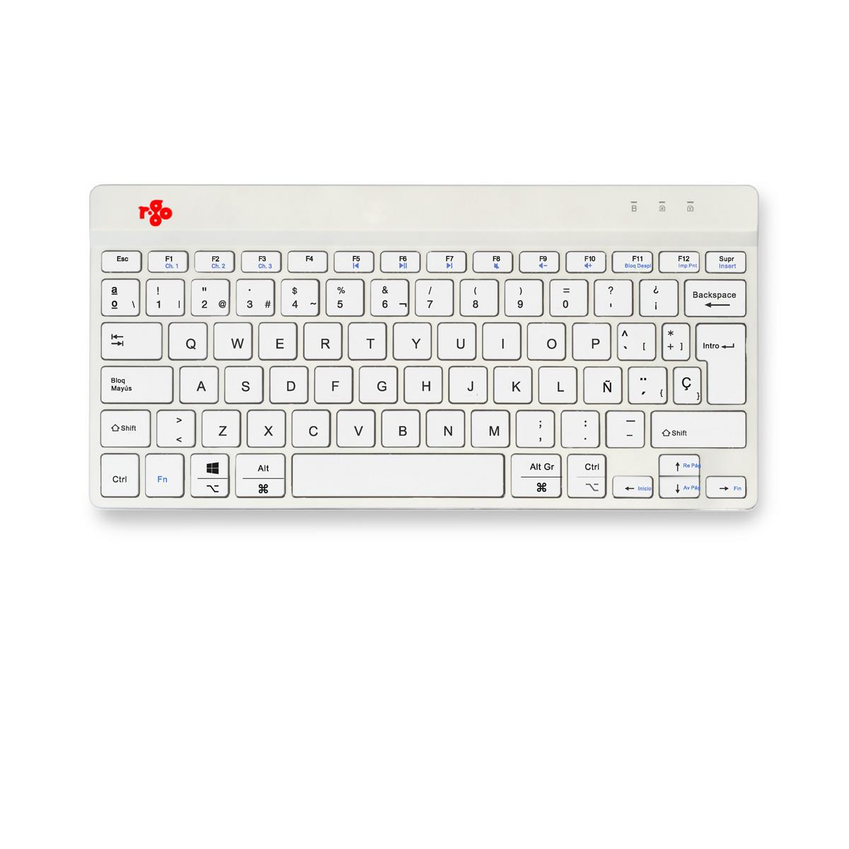 Compact Break Ergonomic - Keyboard - Wireless - White - Qwerty Es