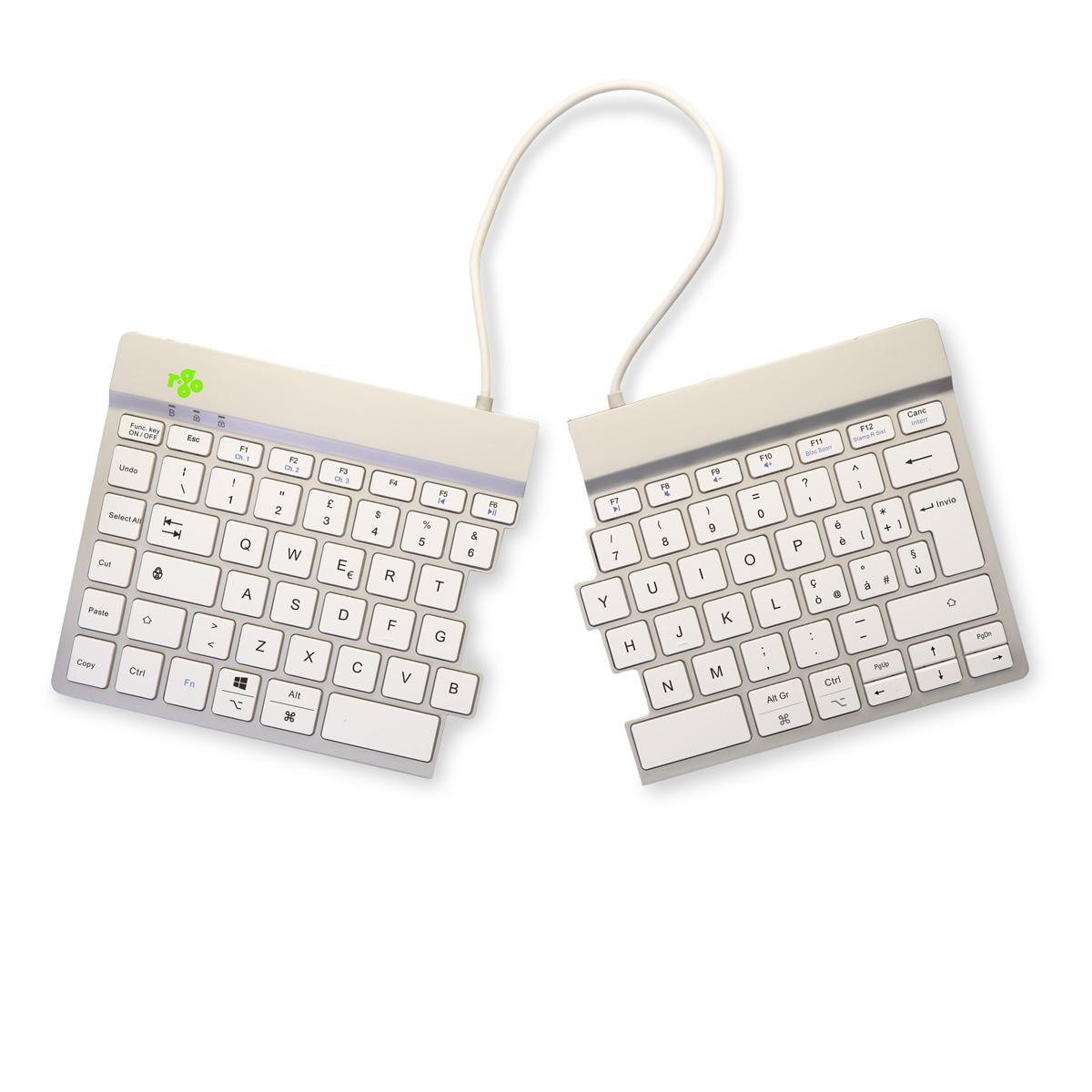 Split Break Ergonomic - Keyboard - Wireless - White - Qwerty It