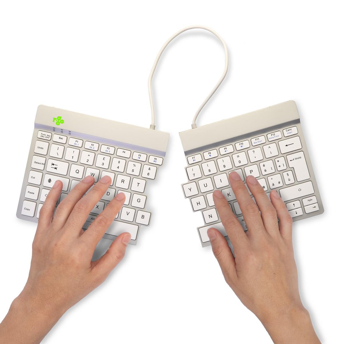 Split Break Ergonomic - Keyboard - Wireless - White - Qwerty It