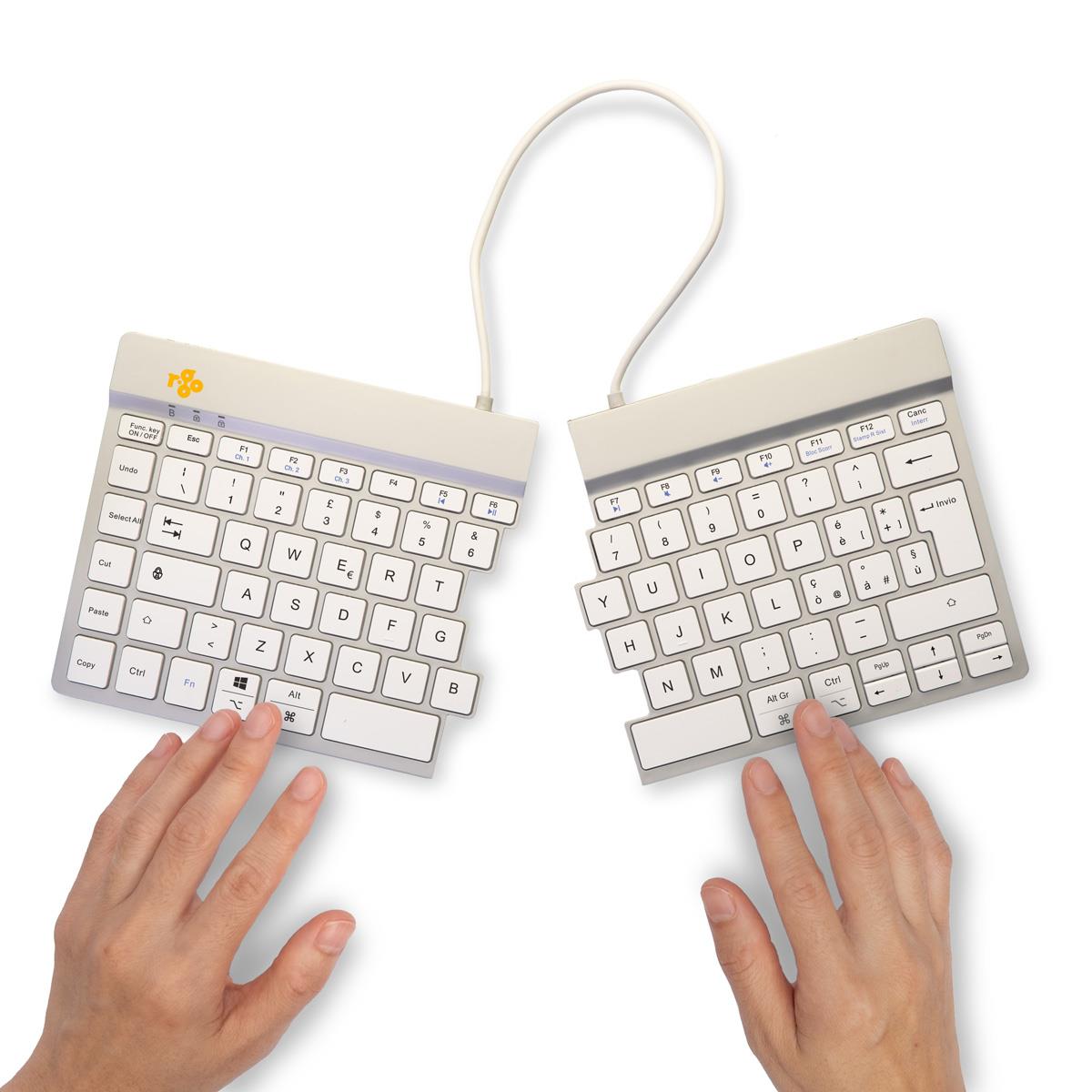 Split Break Ergonomic - Keyboard - Wireless - White - Qwerty It
