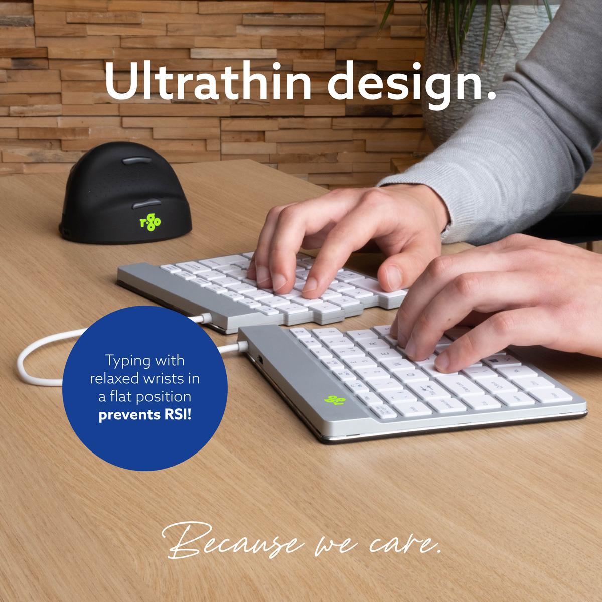 Split Break Ergonomic - Keyboard - Wireless - White - Qwerty It