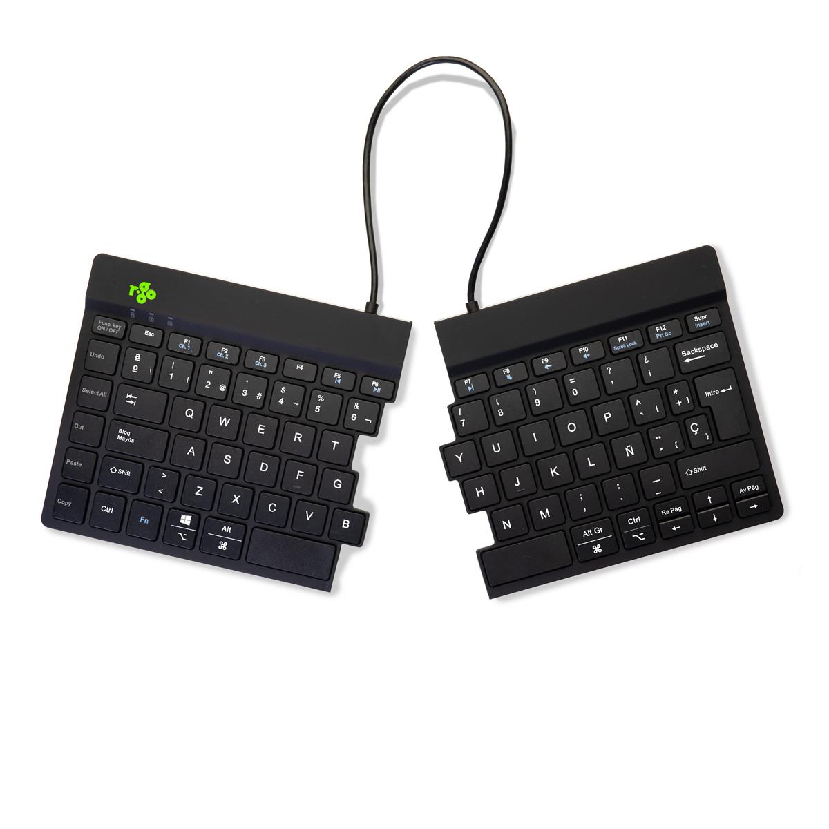 Split Break Ergonomic - Keyboard - Wireless - Black - Qwerty Es
