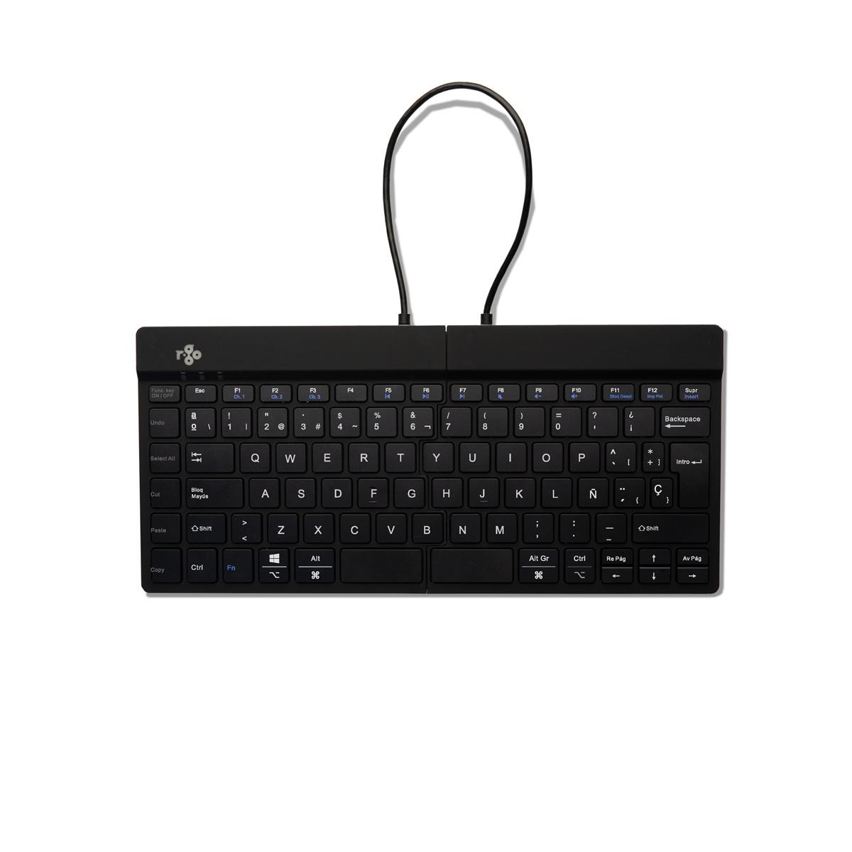 Split Break Ergonomic - Keyboard - Wireless - Black - Qwerty Es