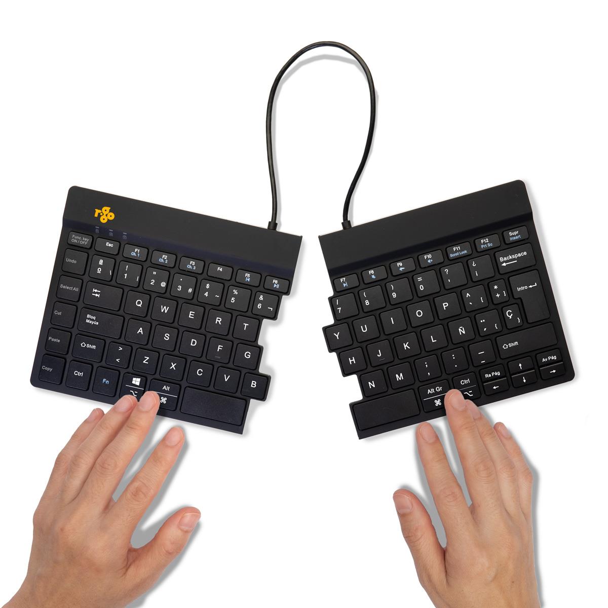 Split Break Ergonomic - Keyboard - Wireless - Black - Qwerty Es