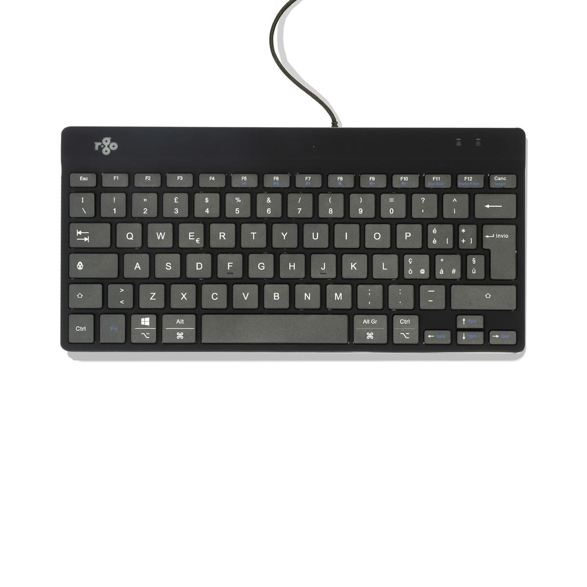 Compact Break Ergonomic - Keyboard - Wired - Black - Qwerty Italian