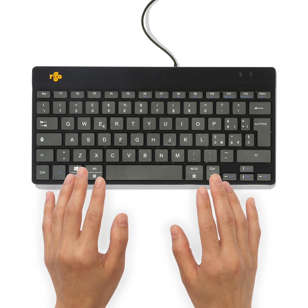 Compact Break Ergonomic - Keyboard - Wired - Black - Qwerty Italian