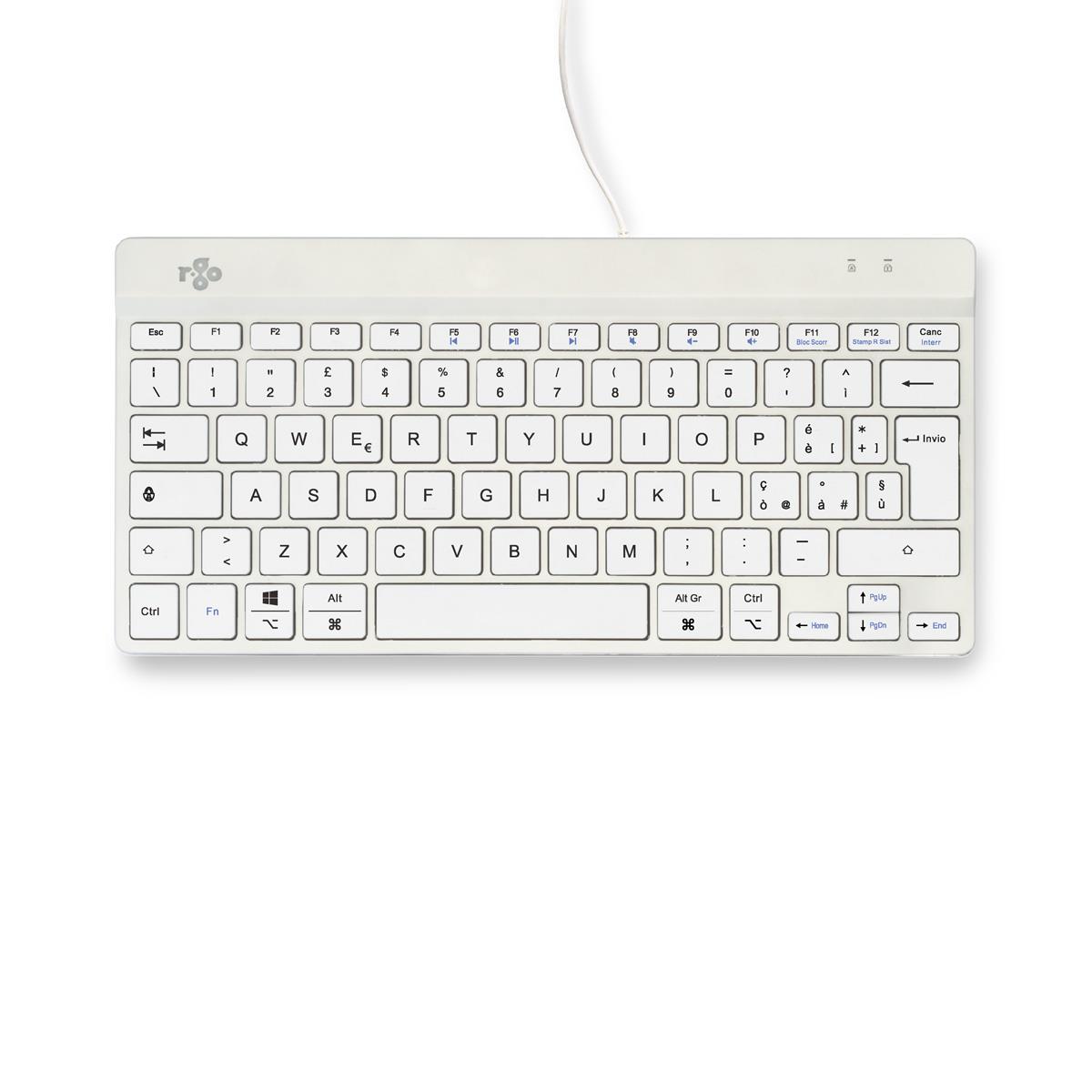 Ergonomic Kb Comp Qwerty(it) Wired White