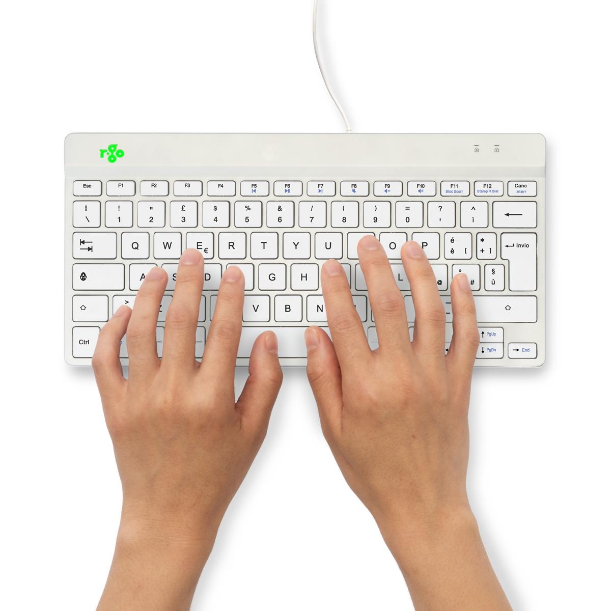 Ergonomic Kb Comp Qwerty(it) Wired White