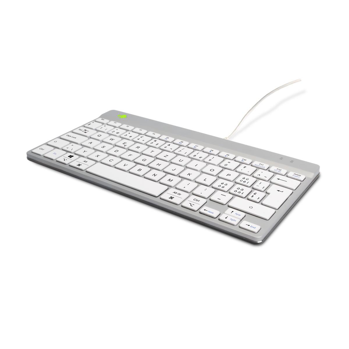 Ergonomic Kb Comp Qwertz(ch) Wired White