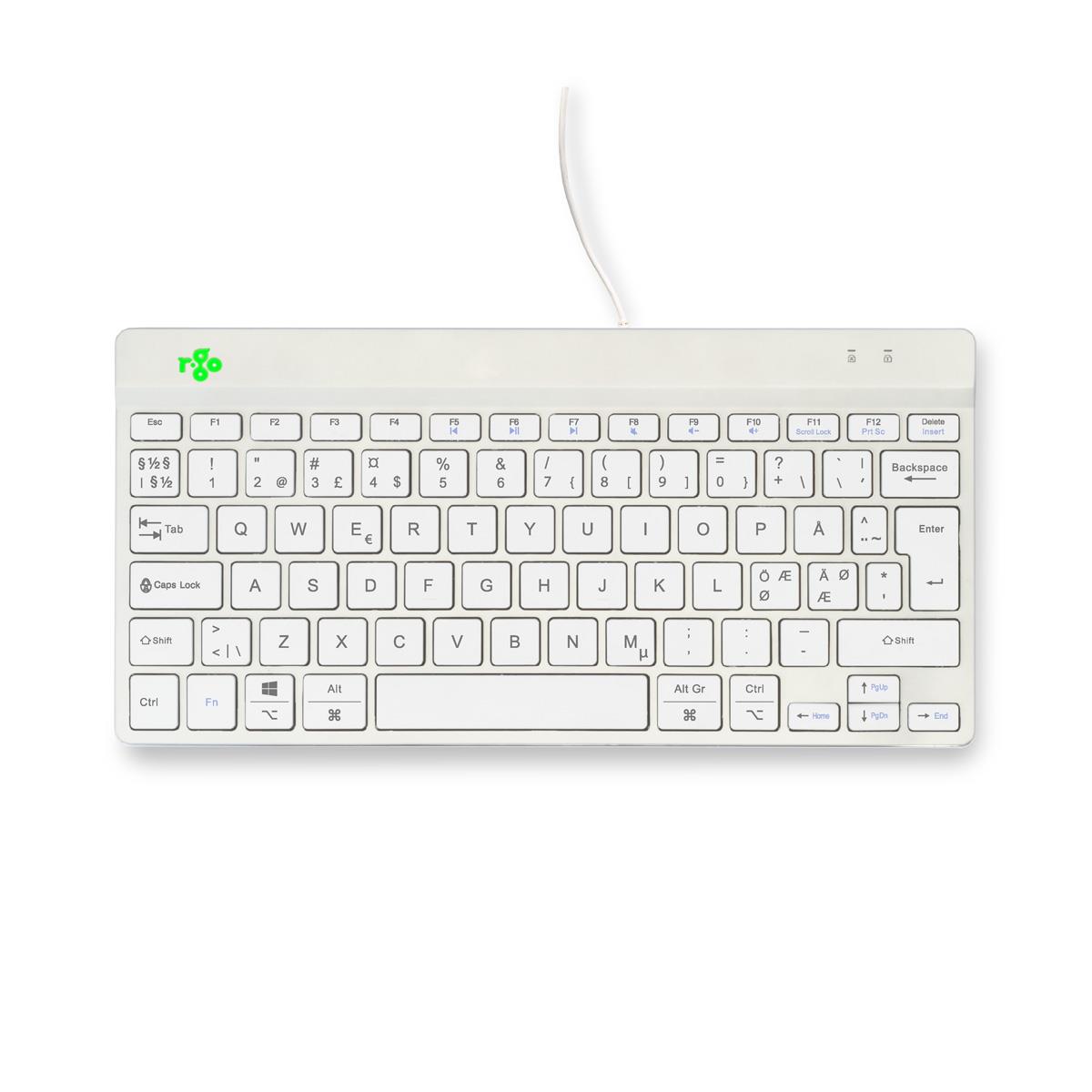 Compact Break Ergonomic - Keyboard - Wired - White - Qwerty Nordic