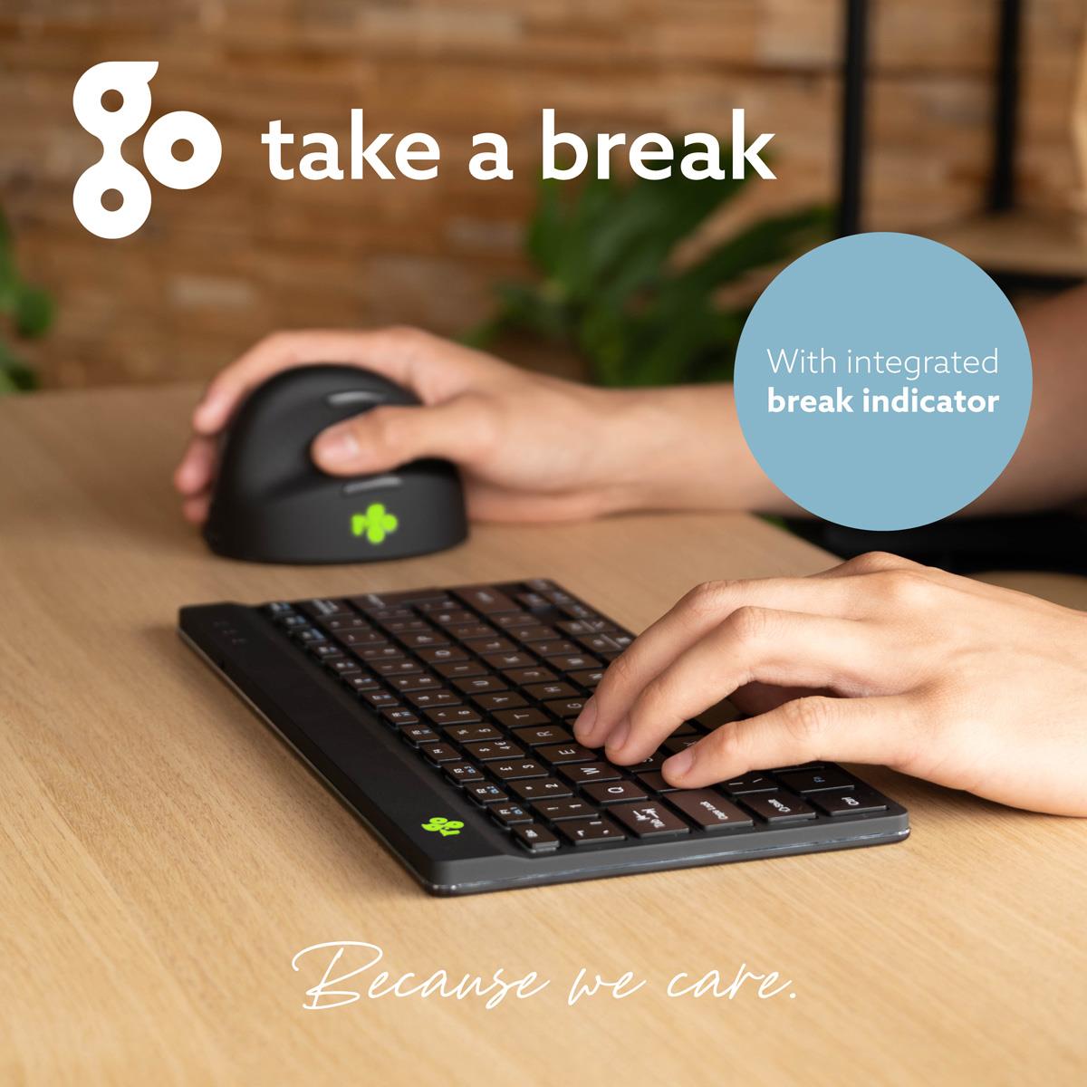Ergonomic Kb Comp Qwerty(it) wireless Black