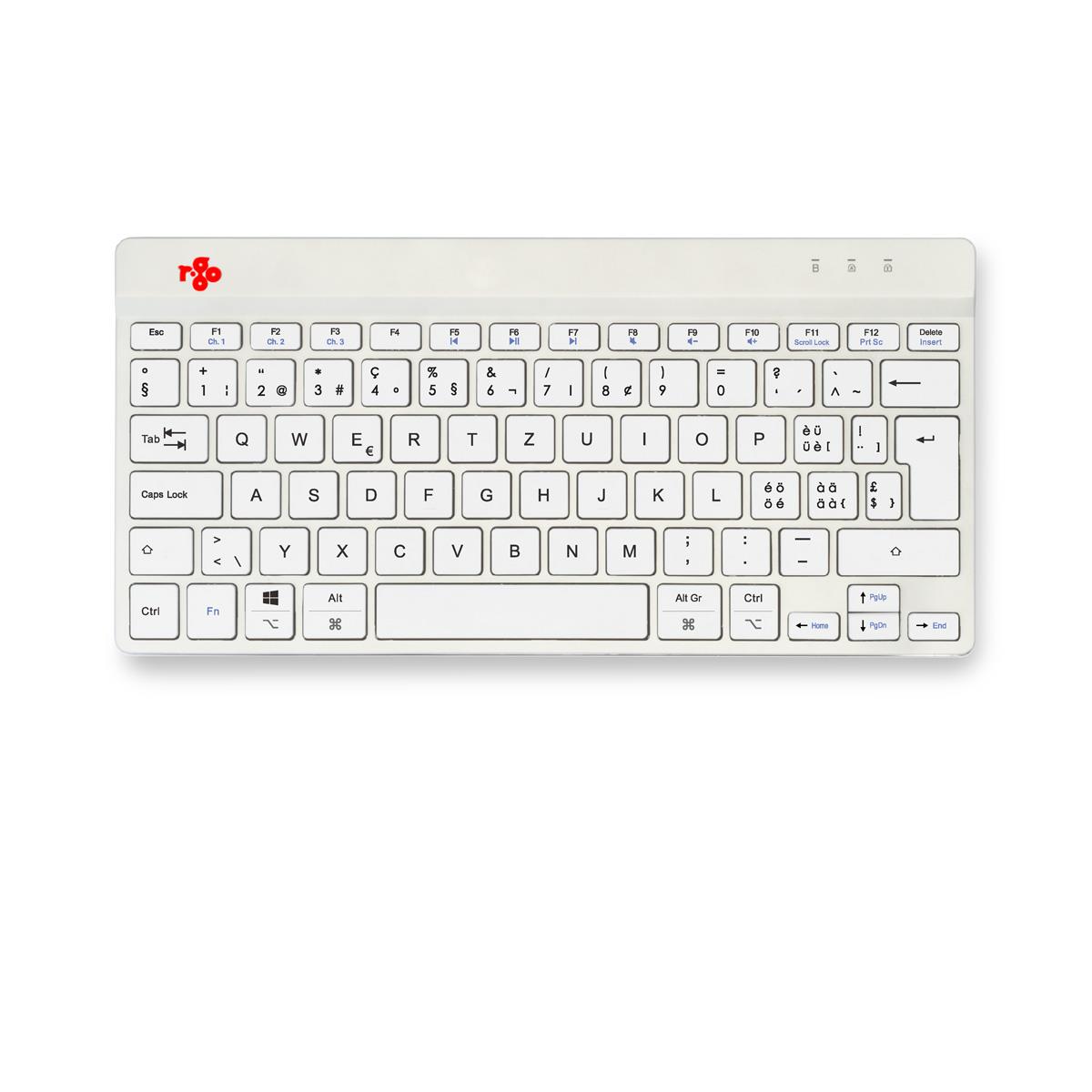 Ergonomic Kb Comp Qwertz(ch) wireless White