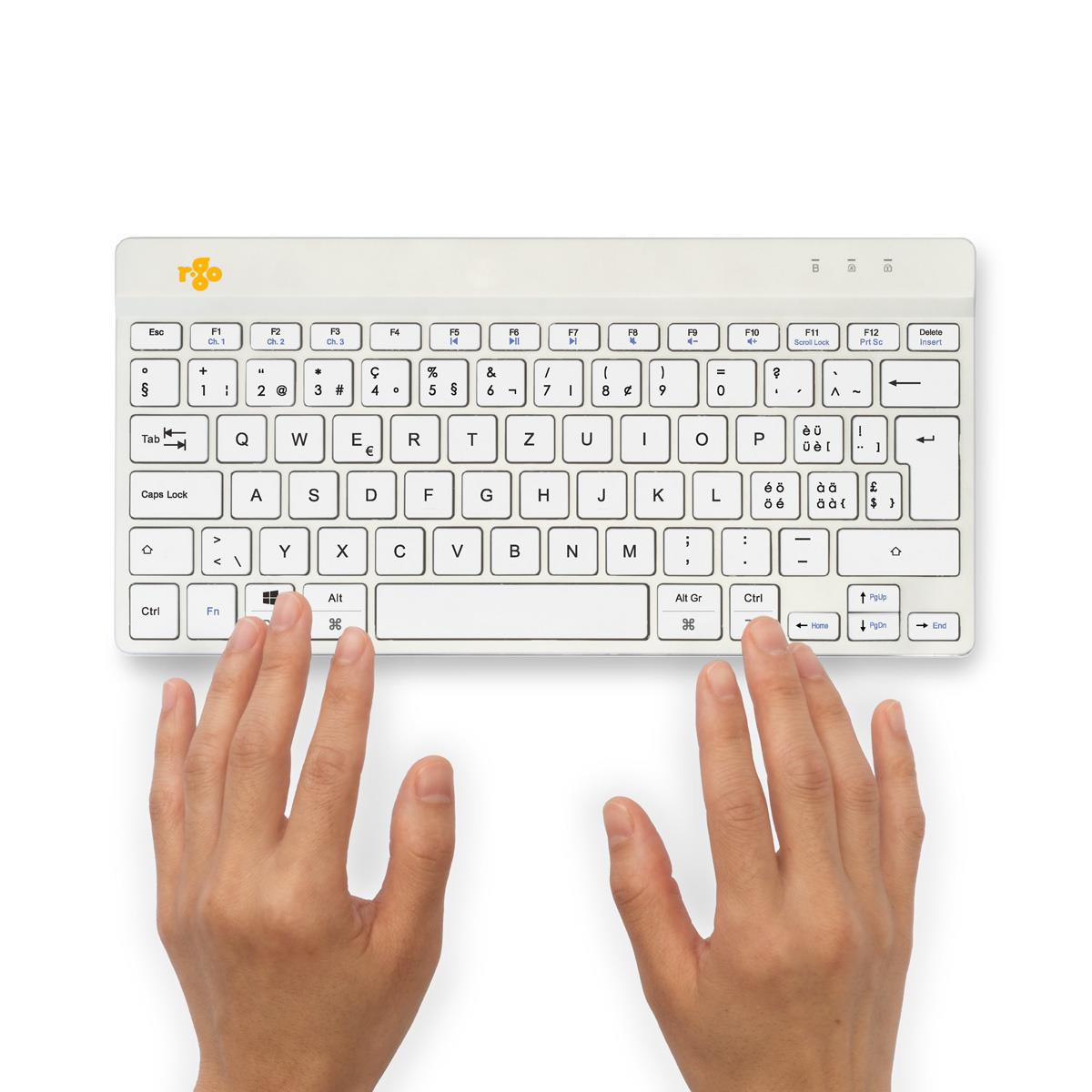 Ergonomic Kb Comp Qwertz(ch) wireless White