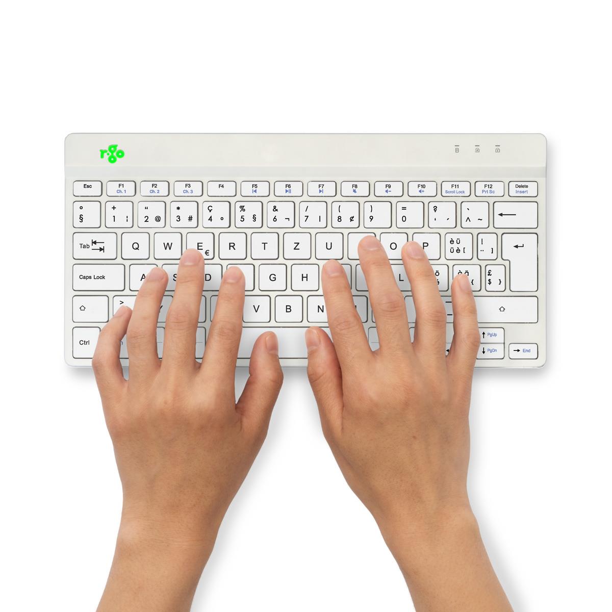 Ergonomic Kb Comp Qwertz(ch) wireless White