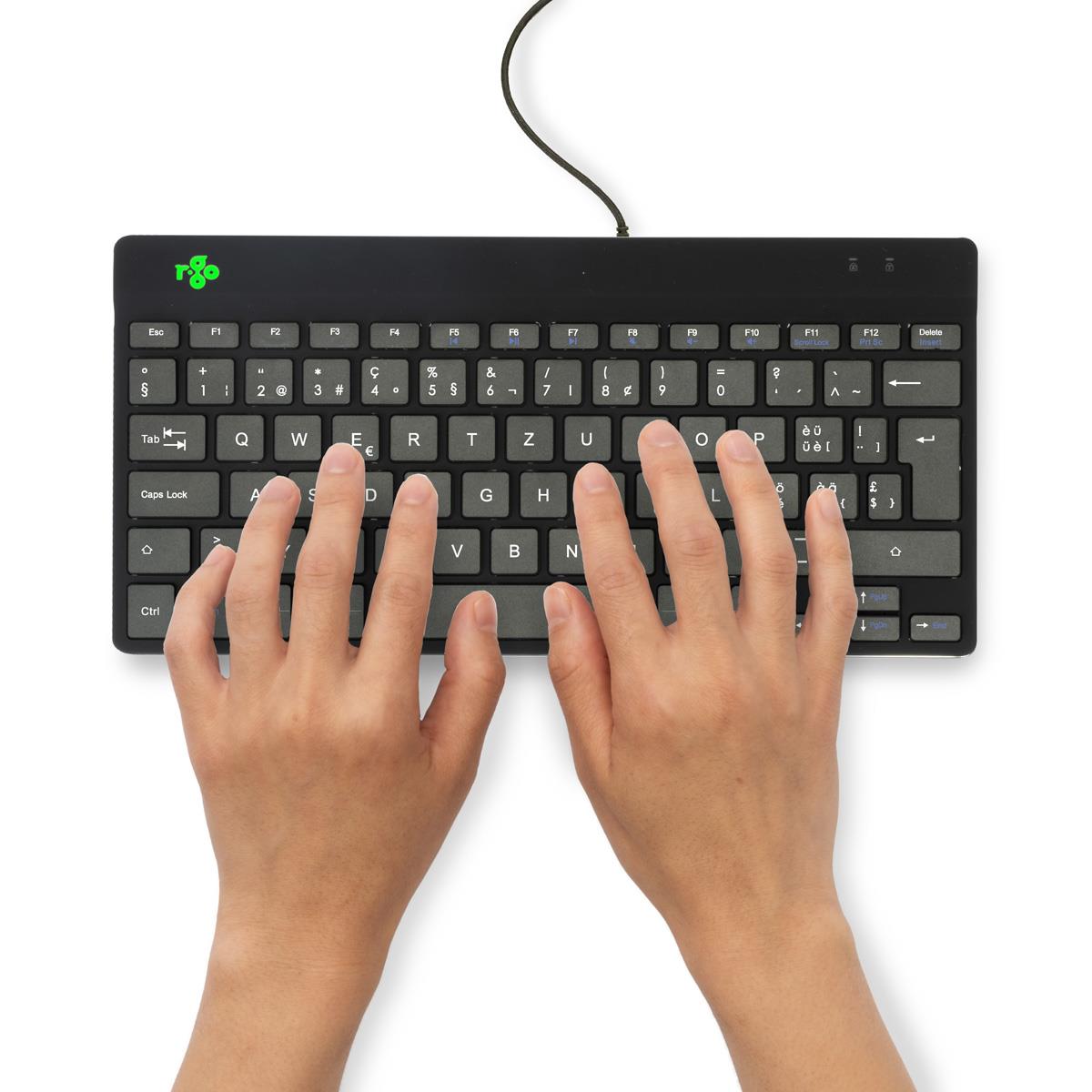 Compact Break Ergonomic - Keyboard - Wired - Black - Qwerty Ch