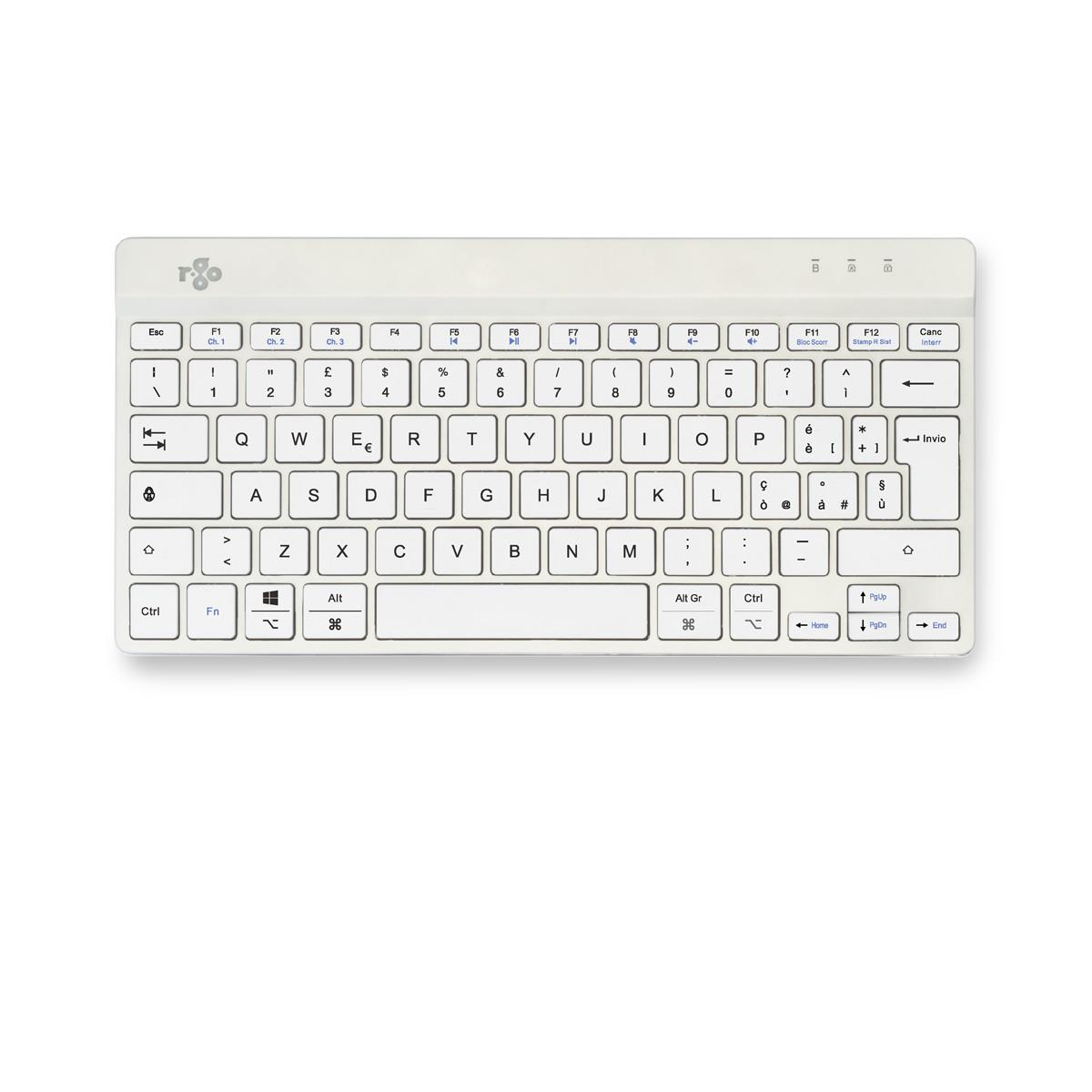 Ergonomic Kb Comp Qwerty(it) wireless White