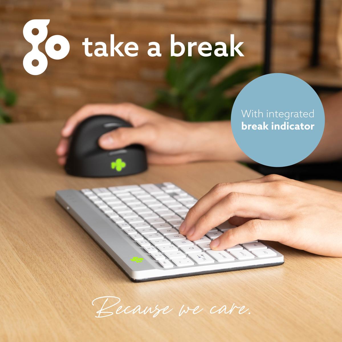 Ergonomic Kb Comp Qwerty(it) wireless White