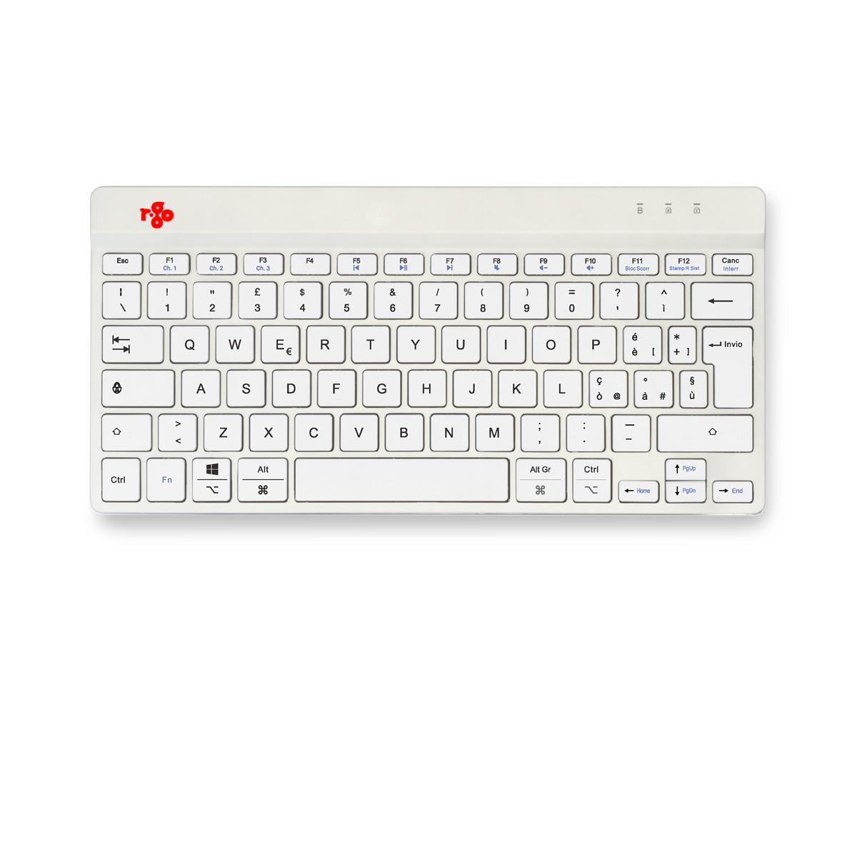 Ergonomic Kb Comp Qwerty(it) wireless White