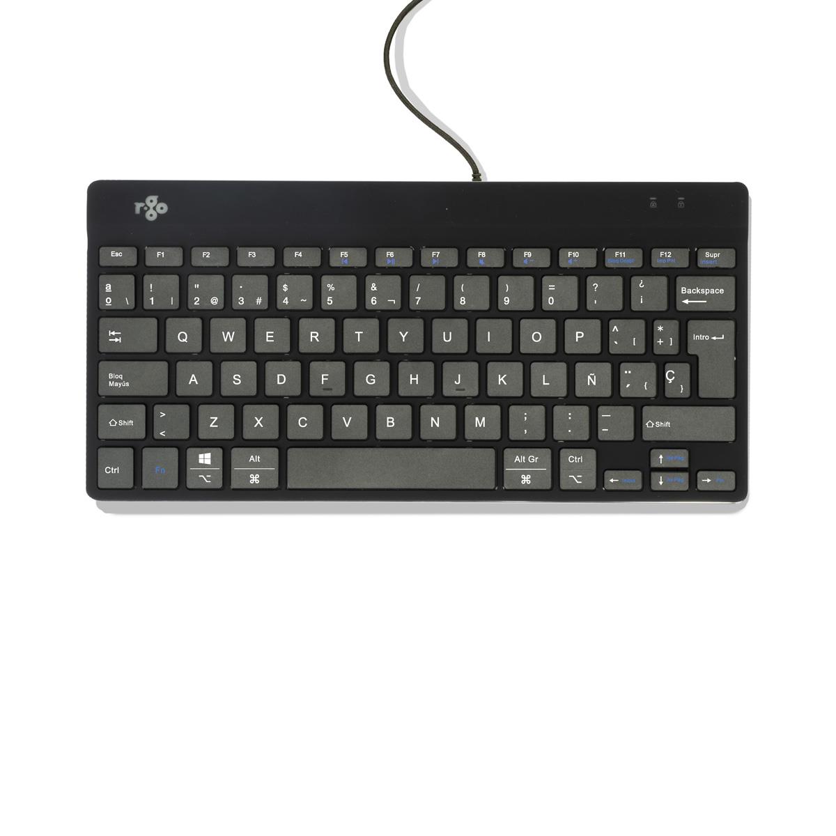 Compact Break Ergonomic - Keyboard - Wired - Black - Qwerty Spanish