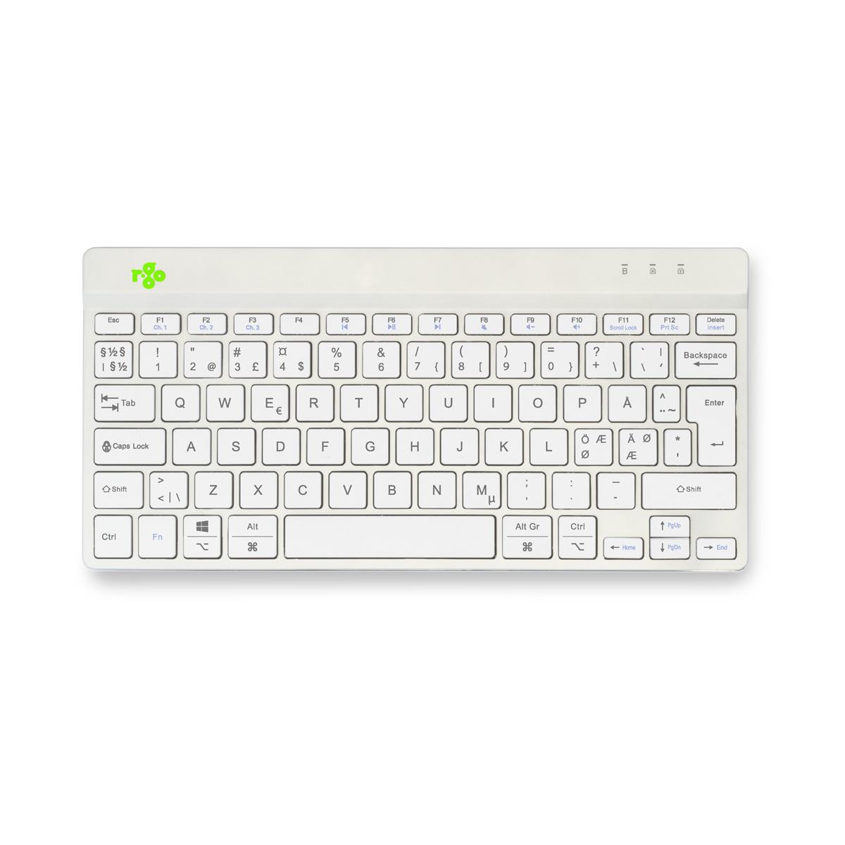 Compact Break Ergonomic - Keyboard - Wireless - White - Qwerty Nordic