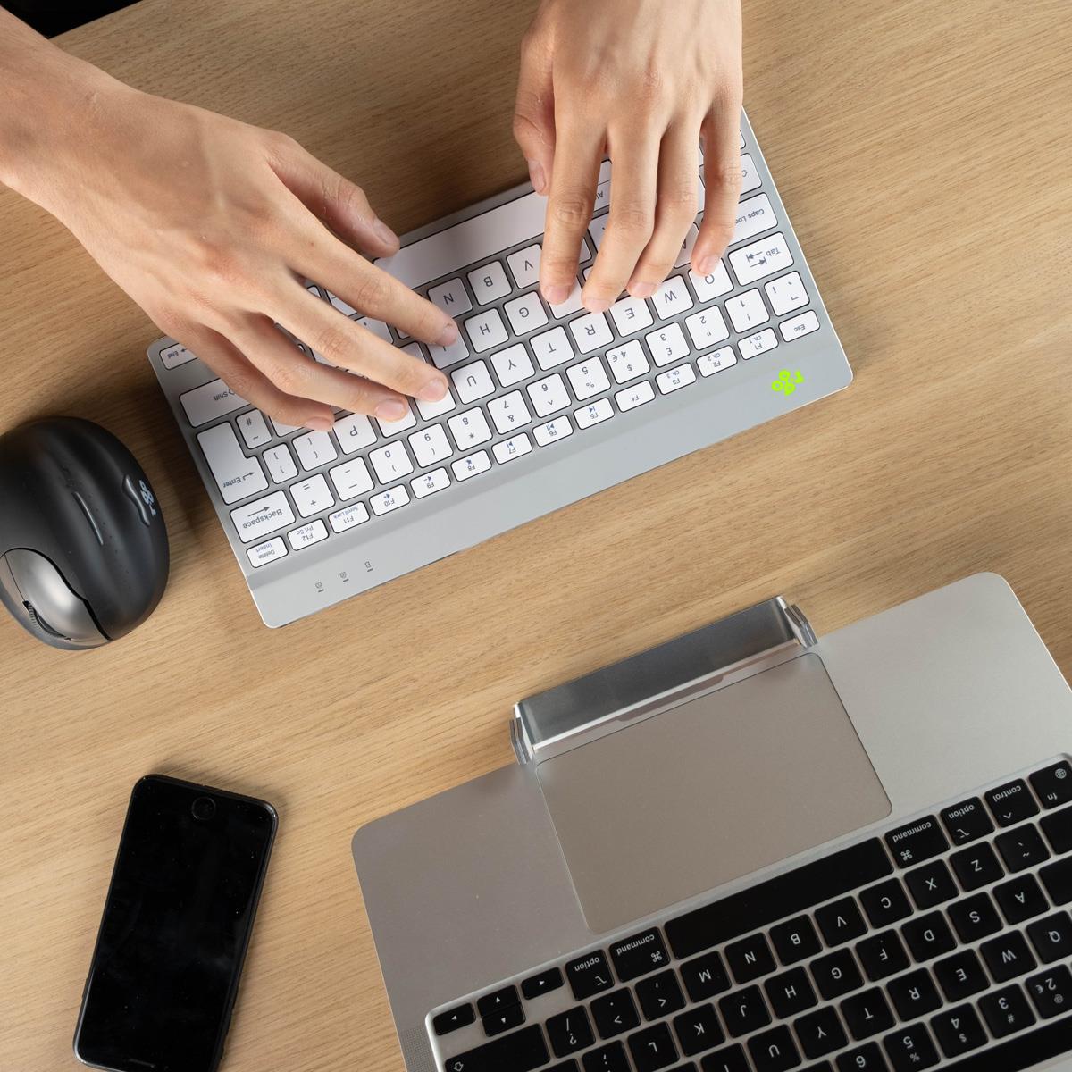 Ergonomic Kb Comp Qwerty(pt) wireless White