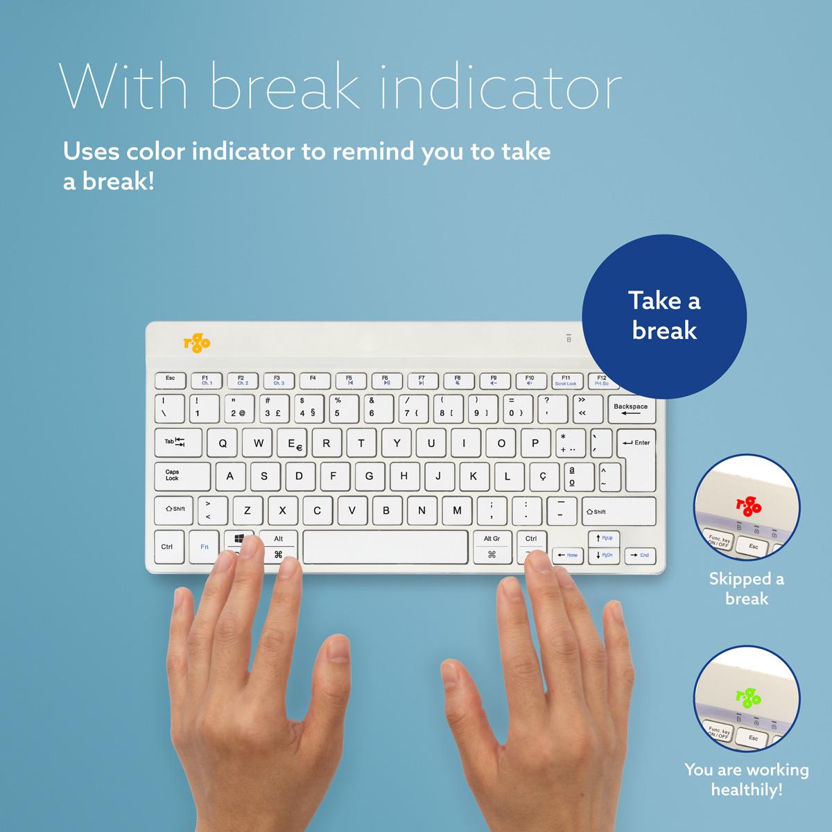 Ergonomic Kb Comp Qwerty(pt) wireless White
