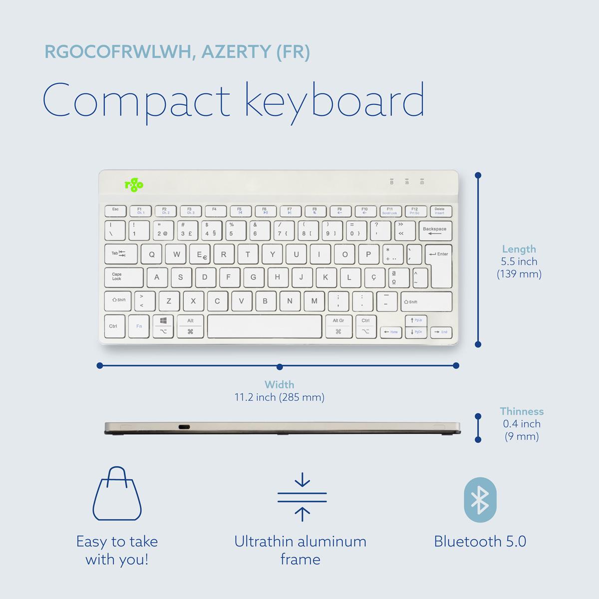 Ergonomic Kb Comp Qwerty(pt) wireless White
