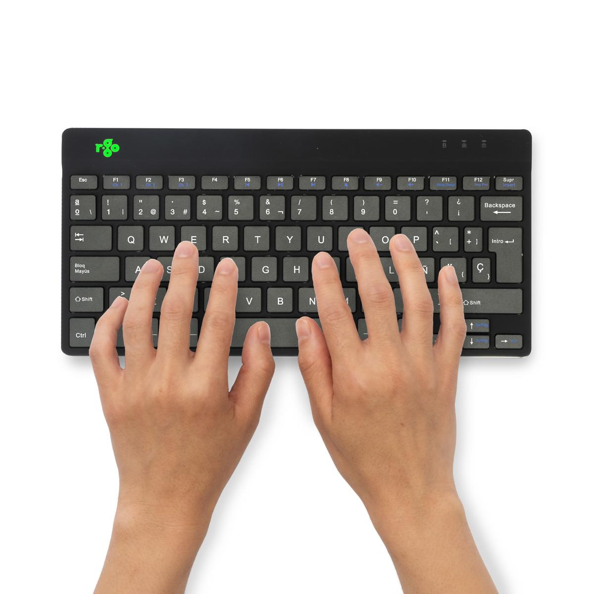 Ergonomic Kb Comp Qwerty(es) wireless Black