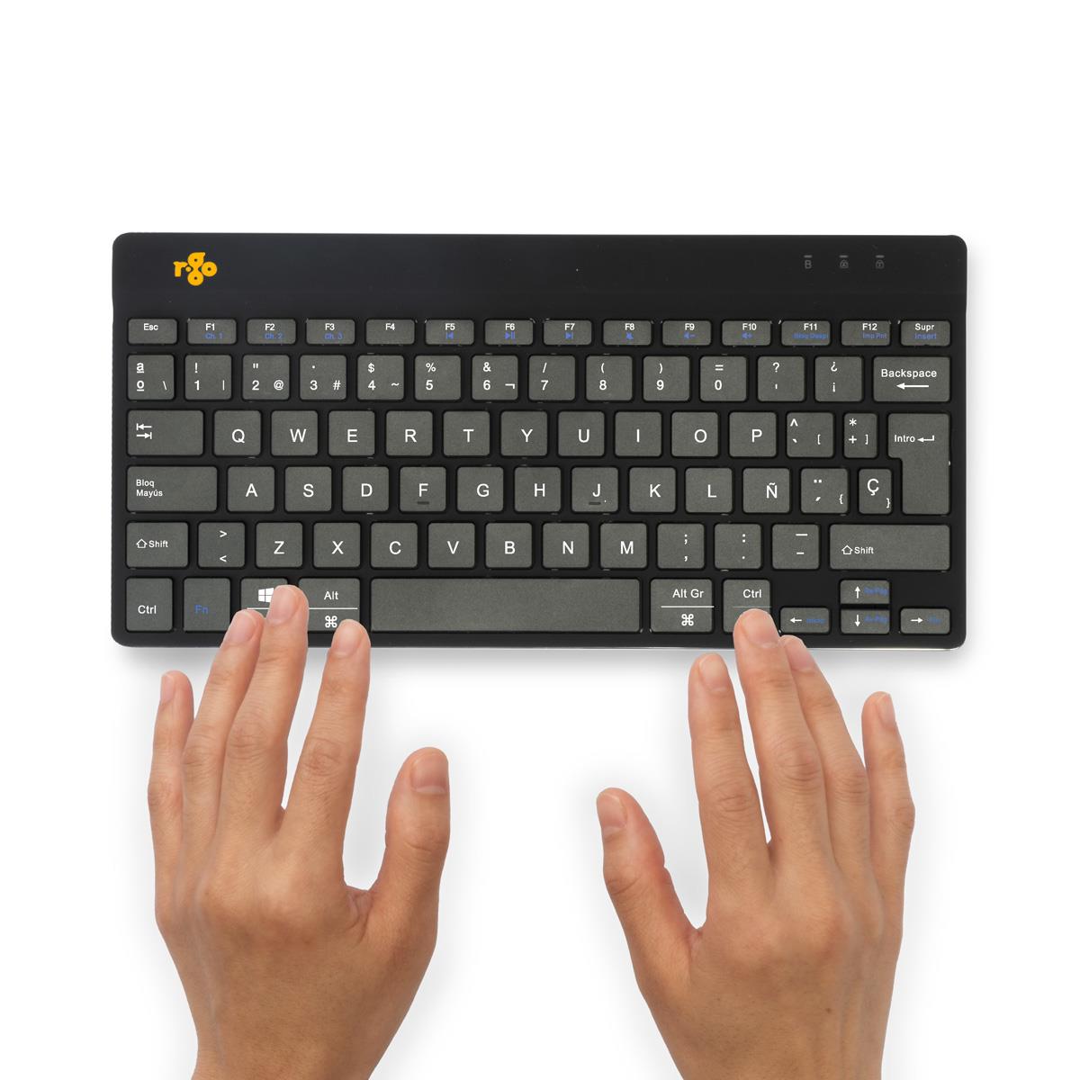 Ergonomic Kb Comp Qwerty(es) wireless Black