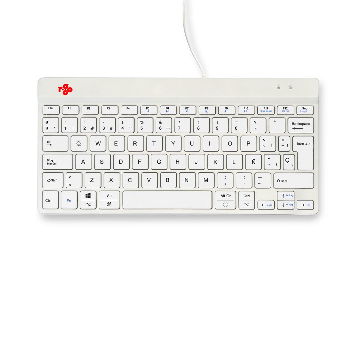 Ergonomic Kb Comp Qwerty(es) Wired White