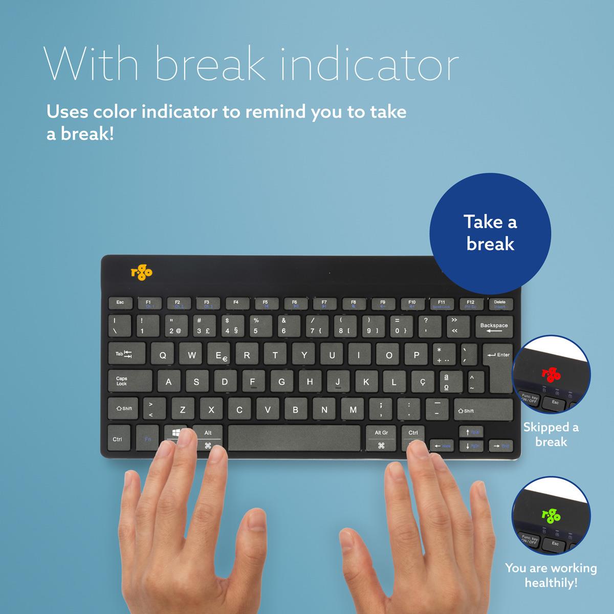 Ergonomic Kb Comp Qwerty(pt) wireless Black