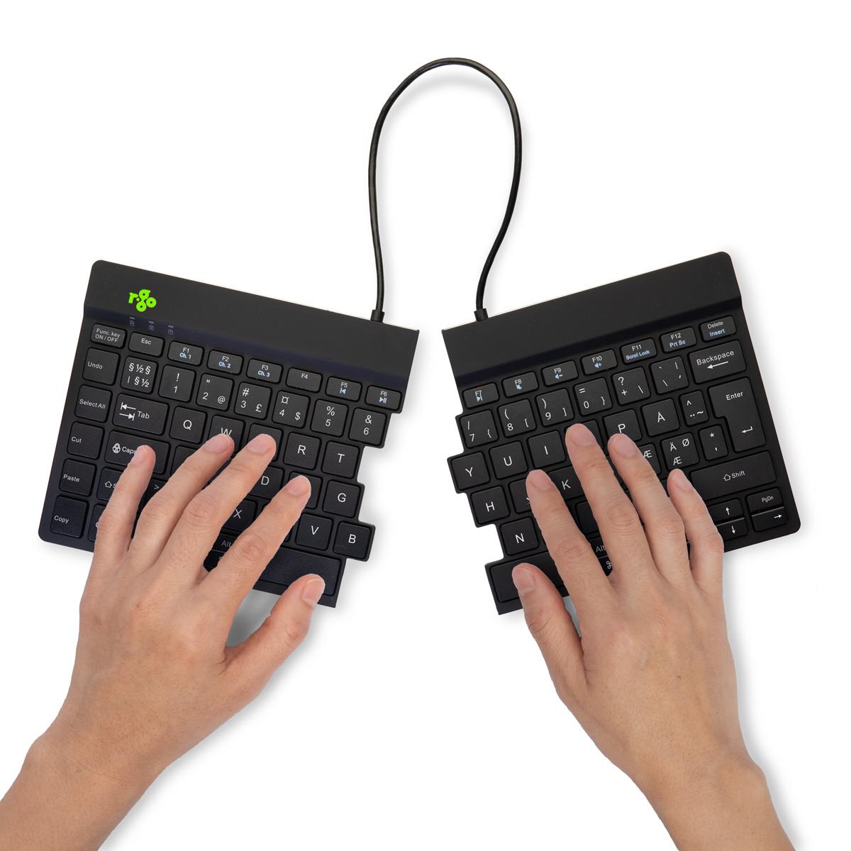 Split Break Ergonomic - Keyboard - Wireless - Black - Qwerty Nordic