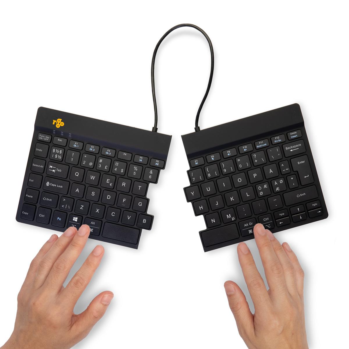 Split Break Ergonomic - Keyboard - Wireless - Black - Qwerty Nordic