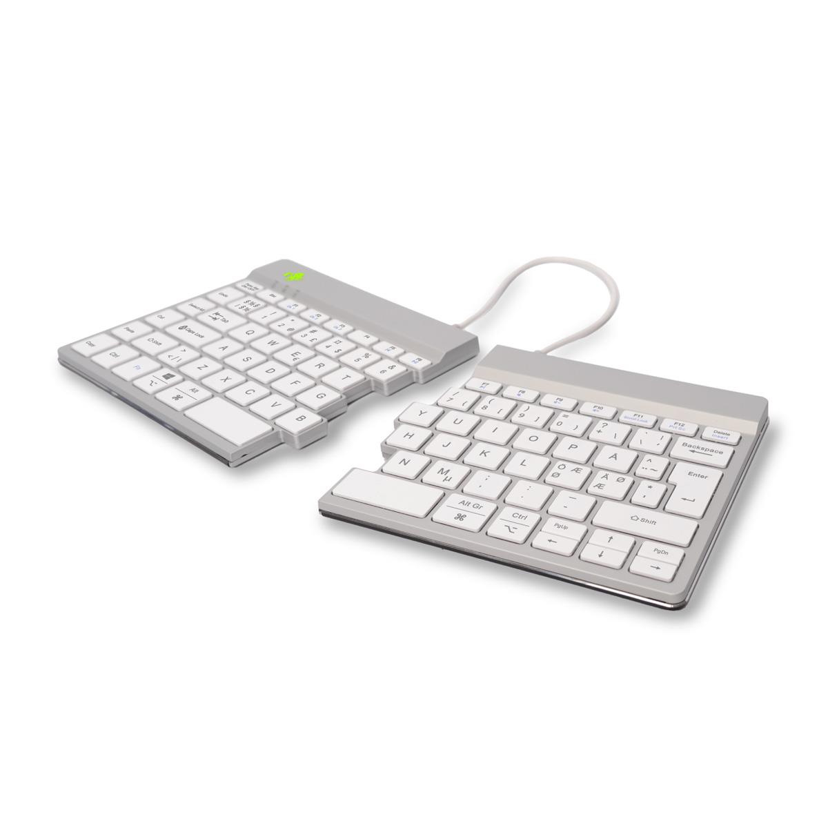 Split Break Ergonomic - Keyboard - Wireless - White - Qwerty Nordic