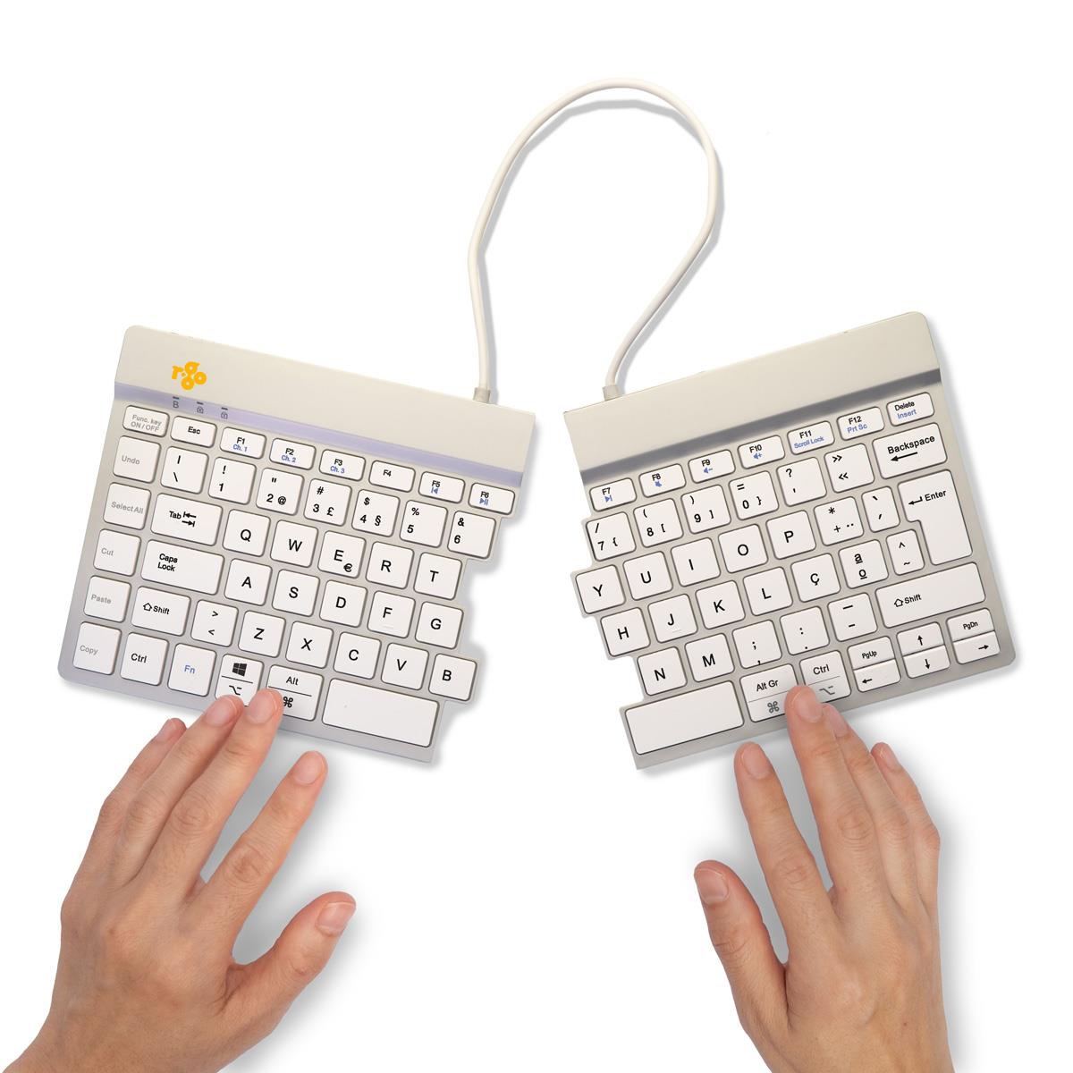 Split Break Ergonomic - Keyboard - wireless - White -  Qwerty(pt)