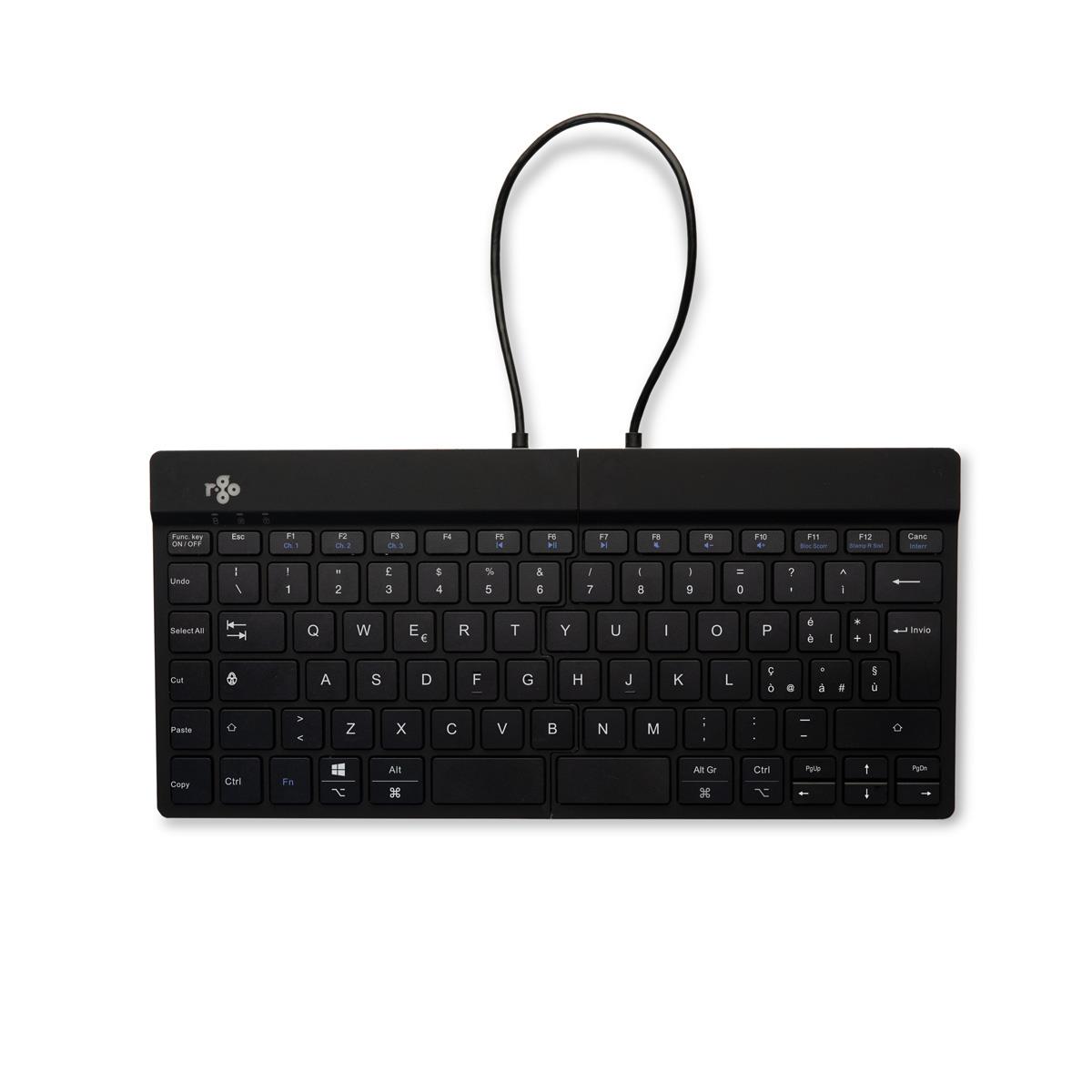Split Break Ergonomic - Keyboard - wireless - Black - Qwerty(it)