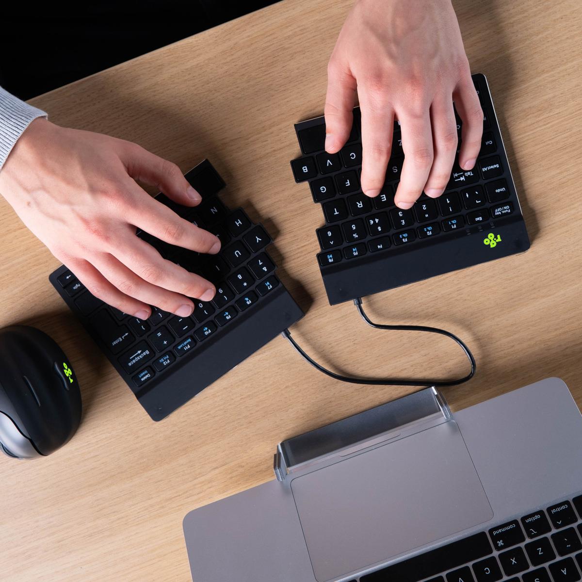 Split Break Ergonomic - Keyboard - wireless - Black - Qwerty(it)