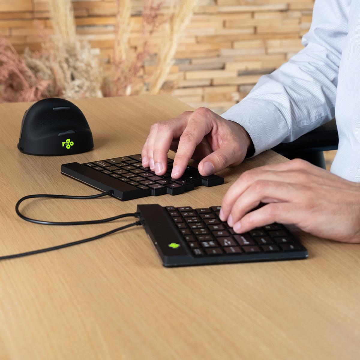 Split Break Ergonomic - Keyboard - Wired - Black -  Qwerty(pt)