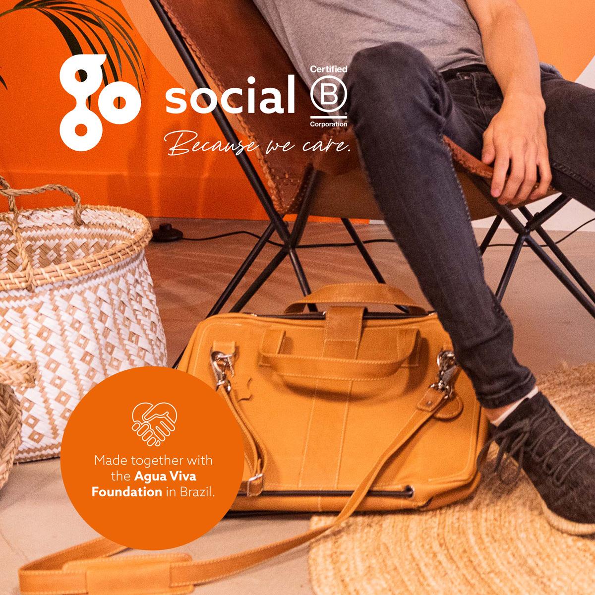 Viva Laptop Bag 15.6in Brown - Leather