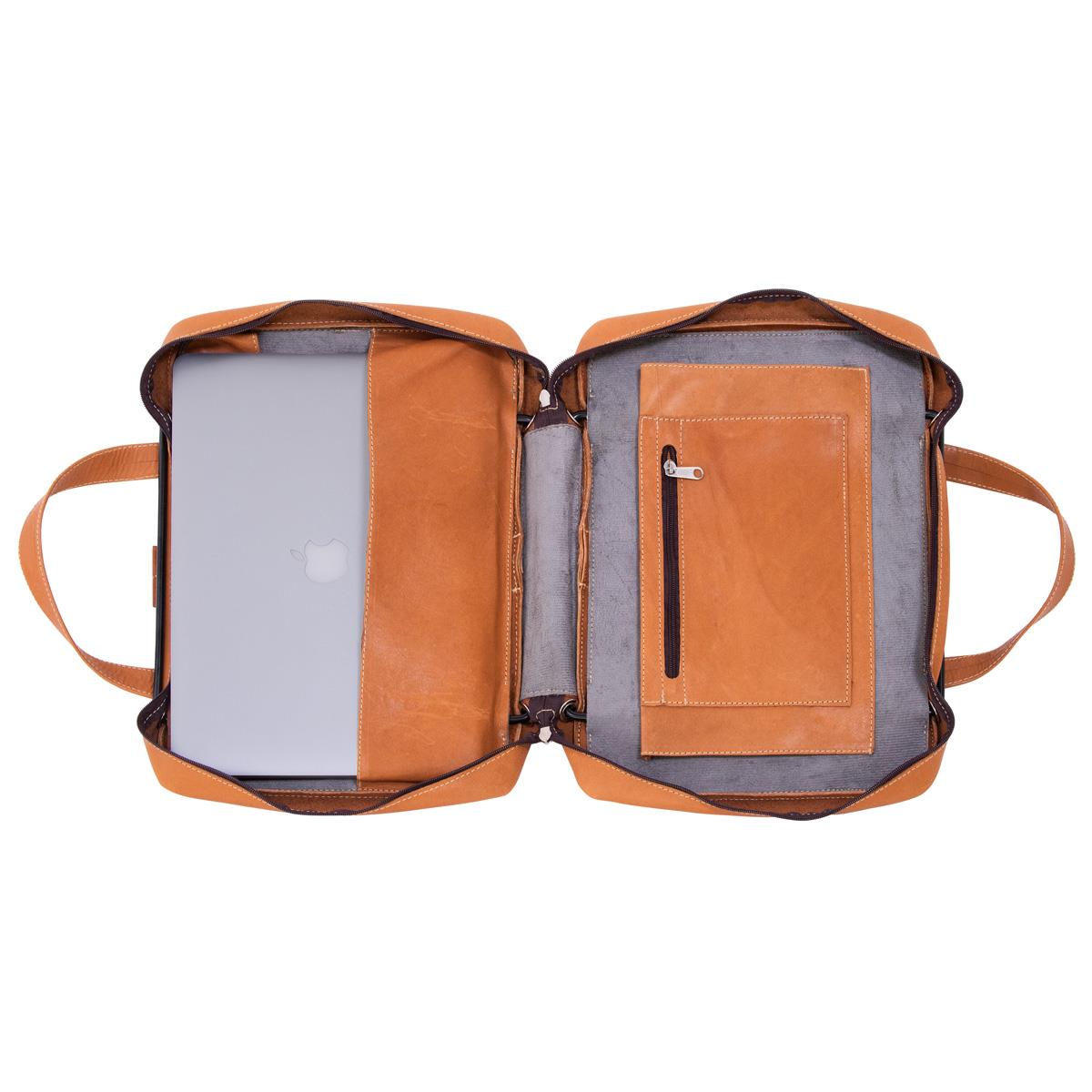Viva Laptop Bag 15.6in Brown - Leather